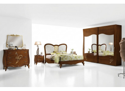 Schlofzëmmer Bett Nuetsschaf Klaterschaf Komod Spigel Nei Luxus Set 6-telesch.