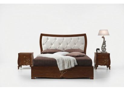 Bett Better Bettrahmen Holz Duebel Schlofzëmmer Braun Modern Duebelbett Miwwelen