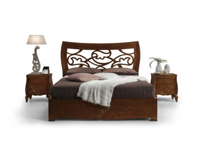 Schlofzëmmer Bett Nuetsdësch Better Garnitur Holz Bettkader Luxus Nei Set 3tlg.