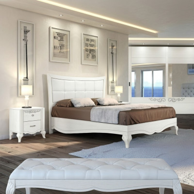 Bett Duebelbett Better Këssen Holz Designer Duebel Bettrahmen Wäiss Bettgesteller