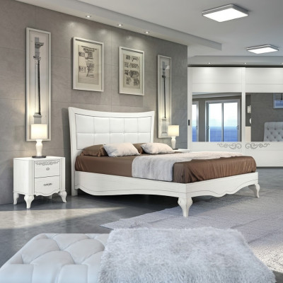 Schlofkummer Bett Nuechtsschaf Schreiner Better duebelt Holz Designer Modern Neiw Set 3 opdeelung