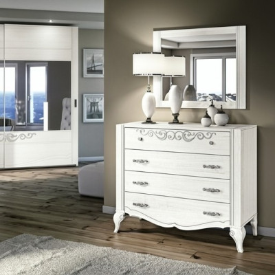 Luxus Set 2-Deeler Kommode Spigel Grupp Holz Konsol Kommoden Schaf Modern Nei