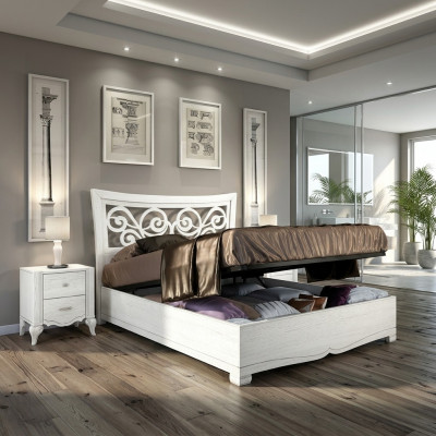 Bettgesteller Bett Duebelbett Betten Polster Holz Designer Duebel Bettrahmen Wäiss