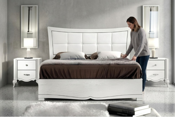 Doppelbett Better Bett Polster Holz Designer Duebelt Bettrahmen Wäiss Bettgesteller