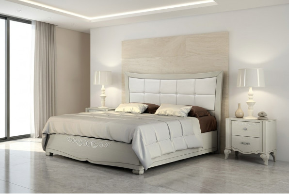 Bettpolster Design Luxus Duebelbetten Schlofzëmmer Holz Modern Bettrahmen Nei