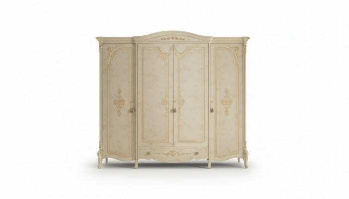Kleederaschaf Schaf Barockstil Holzmiwwelen Klassesch Schlofschlofzëmmer Schief