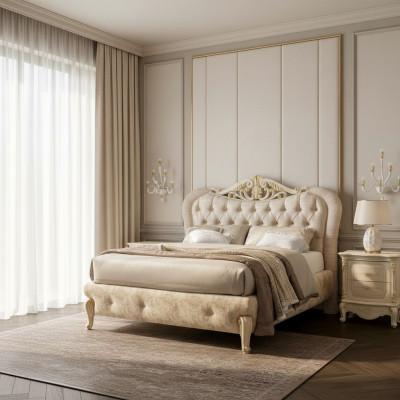 Luxus Chesterfield Bett Better Polsterbett Duebel Italienesche Schlofzëmmer Nei