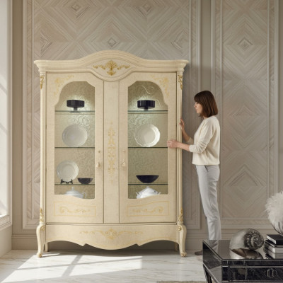 Vitrine Italienesch Luxusmiwwelen Vitrinne Kommodeschaf Glazdesgin Schaf