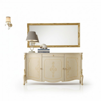 Sideboard Spigel Anrichte Sideboard Holz Design Miwwel Stil Kommode Set 2tlg.