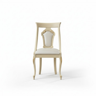 Iesszëmmerstull Stull Iesszëmmer Still Holz Design Stil Barock Beige Lehn Sëtz
