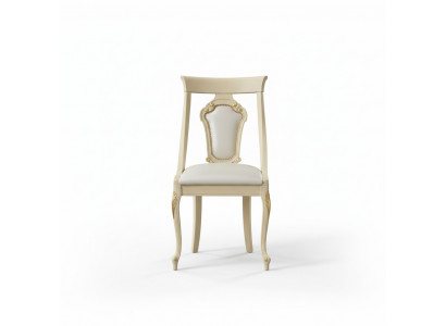 Iesszëmmerstull Stull Iesszëmmer Still Holz Design Stil Barock Beige Lehn Sëtz