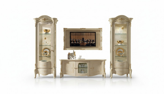 Klassesch Vitrinn Vitrinen Luxus Schaf Holz Italienesche Stil Miwwelen Glas Neien