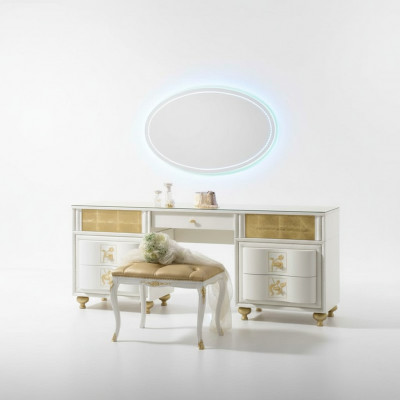 Luxus Set Schminktisch Spigel XXL Konsole Kommode Schlofzëmmer Modern Komplett