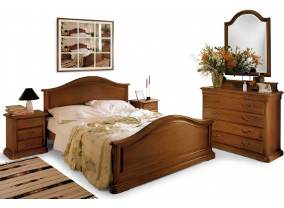 Bett Nuetsdësch Kommode Kleederschaf Schlofzëmmer Kommode Naturholz Neit Set 5 Stéck.