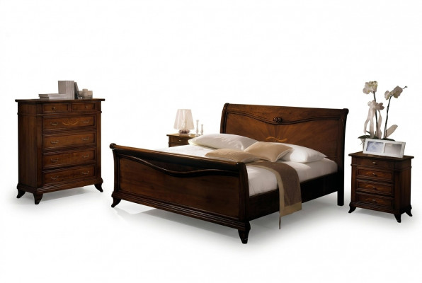 Duebelbett Schlofzëmmer Bett Miwwelen Holz Design Vaccari giovanni Better Massiv