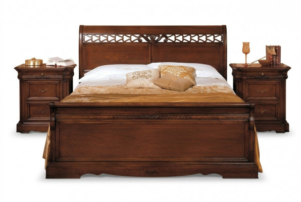 Nuechtstësch Massivholz Schaf Möbel Bett Duebel Möbel Schloofzëmmer Italien 3tlg