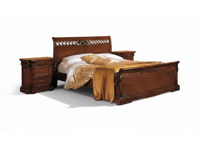 Duebelbett Massivholz Schlofkummer Miwwelen Design Bett Miwwelen Vaccari cav giovanni