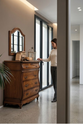 Kommod Sideboard Schaf Holz Kommoden Italienesch Miwwelen Massiv Spigel 2tlg