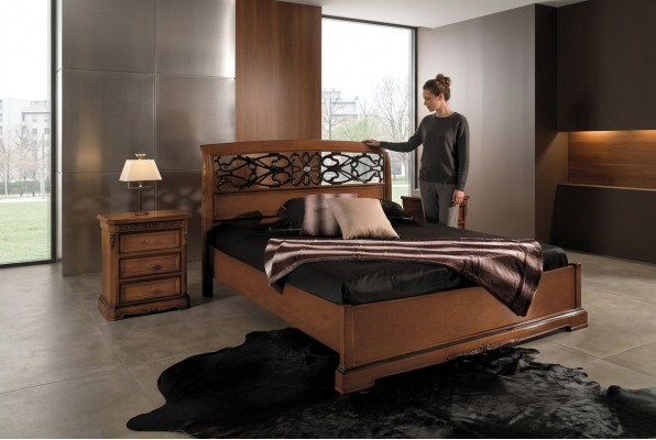 Holzdoppelbett Better Massivholz Schlofzëmmer Miwwelen Vaccari cav giovanni Bett