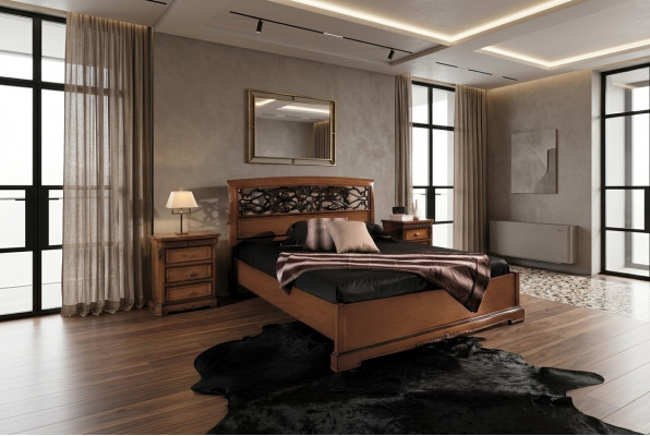 Holzdoppelbett Better Massivholz Schlofzëmmer Miwwelen Vaccari cav giovanni Bett