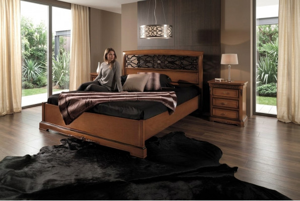 Schlofkummer Miwwelen Garnitur Set Italienesch Miwwelen Nuetsdësch Massivt Holz 3tlg