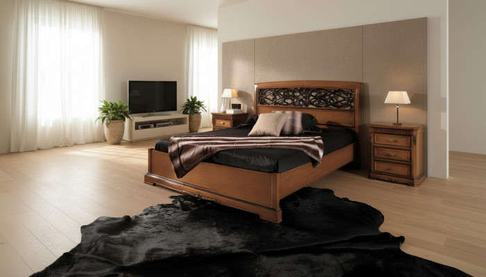 Schlofkummer Miwwelen Garnitur Set Italienesch Miwwelen Nuetsdësch Massivt Holz 3tlg