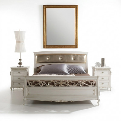 Design Schlofkummer Miwwelen Duebelbett Massivholz Vaccari cav giovanni Miwwelen Nei