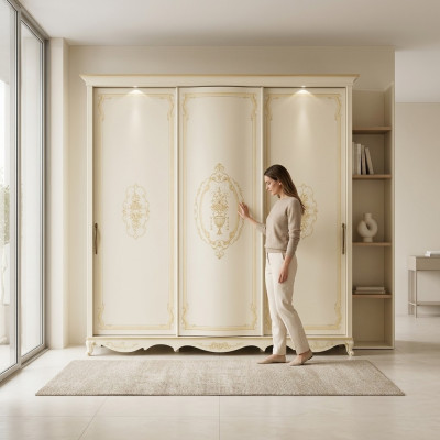 Kleederschaaf Massivholz Schlofzimmermiwwelen Design Kleederschaaf Wäiss Schiefcher
