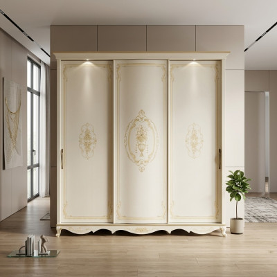 Kleederschaaf Massivholz Schlofzimmermiwwelen Design Kleederschaaf Wäiss Schiefcher