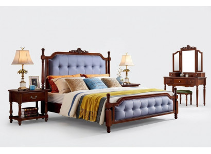 Bett Luxus Schlofkummer Duebelbett Holz Polster Bettekader Chesterfield