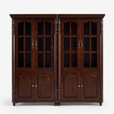 Bicherregal Vitrinn Schaf Regal Holz Schaf Bicherschaf Miwwel 2tlg