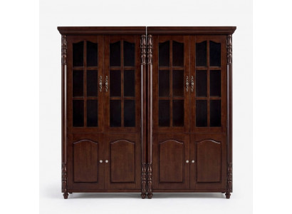 Bicherregal Vitrinn Schaf Regal Holz Schaf Bicherschaf Miwwel 2tlg