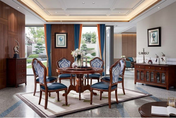 Iesszëmmer Ronnt Dëscher Iessdësch Design Dësch Miwwelen Massivholz Luxus