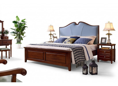 Schlofkummer Bett Nuetsdësch Better Duebel Holz Bettgestell Set 3tlg.
