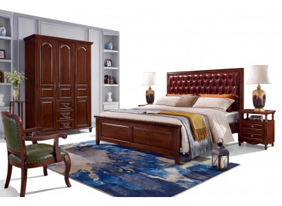 Bett 2x Nuetsdëscher Kleederschaf Schlofzëmmer Miwwelen Design 4-deleg.