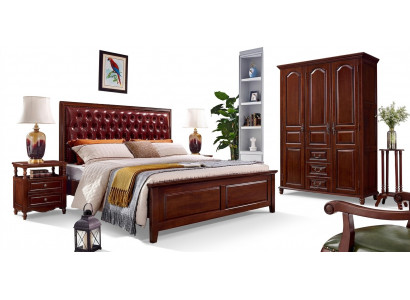 Design klassesch Better Miwwelen Bett 2 Nuetsdëscher 3tlg. Schlofzëmmer Set