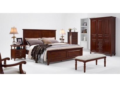 Bett Schlofzëmmer Set Design Better 2x Nuetsdëscher 3-Deel Bettgestell