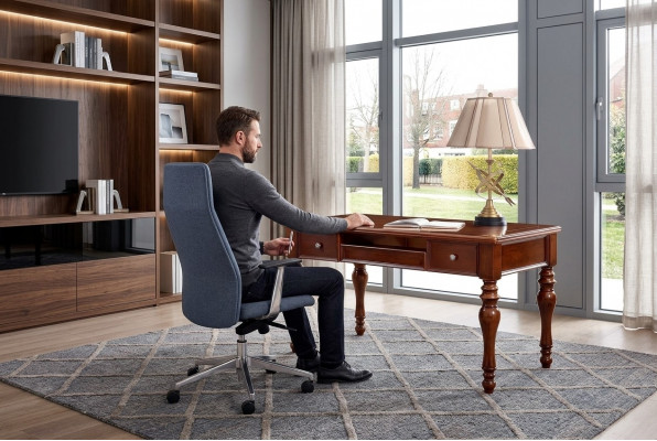 Büro Schreifdësch Armlehnestull Aarbechtszëmmer Büro Ariichtung Miwwelen
