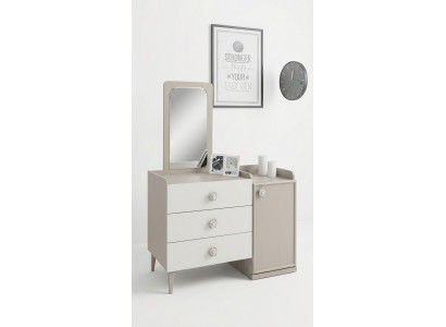 Kommode mit Spiegel Kinderzimmer Modern Möbel Holz Design Jugendzimmer Weiß Neu