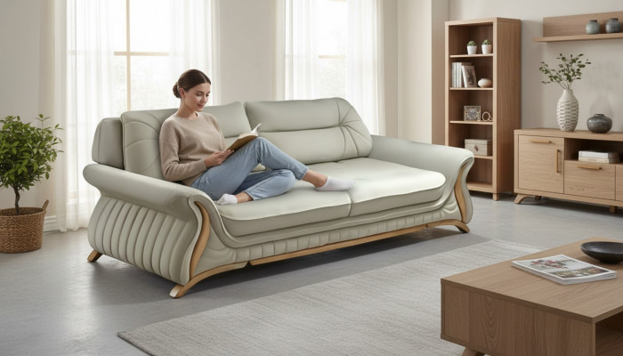 Designer Couchen Polster Sofa Sofen 3 Sëtzer Dräisëtzer Kënschtleche Lieder Wunnzëmmer
