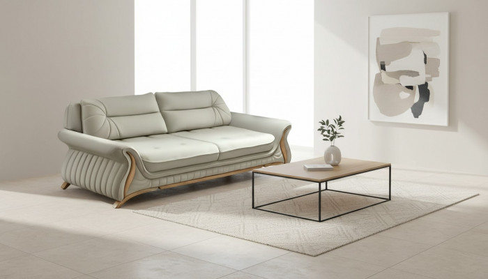 Designer Couchen Polster Sofa Sofen 3 Sëtzer Dräisëtzer Kënschtleche Lieder Wunnzëmmer