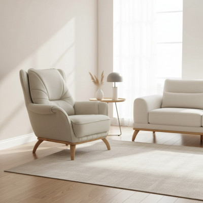 Fotell Këssen Sëtzdesigner Canapé Fotell Entspanung Kënschtlech Lieder Lounge Wunnzëmmer