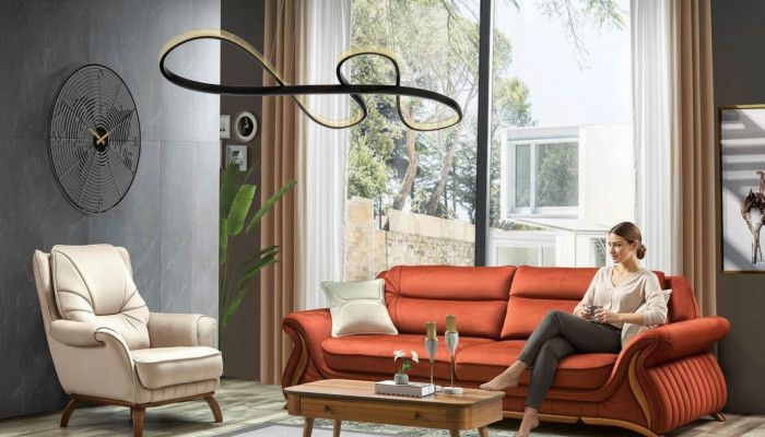 Sofa Canapé Polster 3+1 Sëtz Kënschtlech Lieder Sofasen Fotel Sëtz Garnituren Design