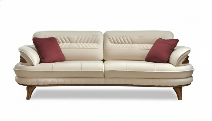 Sofa 3-Sëtzer Couchen Sofas Art déco Dräisëtzer Nei Textil Luxus Couch Polster.