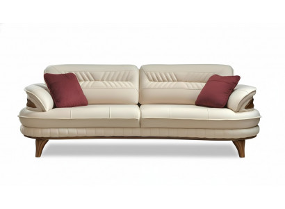 Sofa 3-Sëtzer Couchen Sofas Art déco Dräisëtzer Nei Textil Luxus Couch Polster.