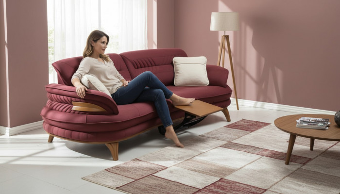 Dräisëtz Sofas Pouster Couchen Sofae Wunnzëmmer Miwwelen Klassesch