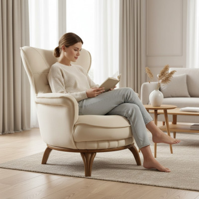 Sëtz Luxus Design Textil Wunnzëmmer Klassesch Stil Lounge Miwwelen