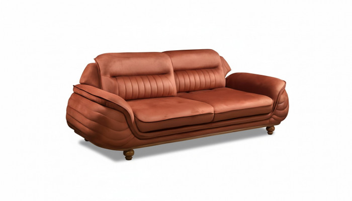 Sofa 3 Sëtzer Miwwelen Stoff Dräisëtzer Sofaen Wunnzëmmer Klassesch Stil