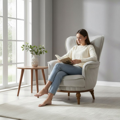 Sëtz Luxus Design Textil Wunnzëmmer Klassesch Stil Miwwelen Lounge