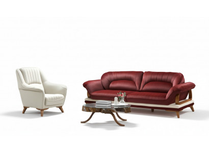 Sofa 3 Sëtz Design Sessel Polstersëtz Klassesch Design Dräisëtzer